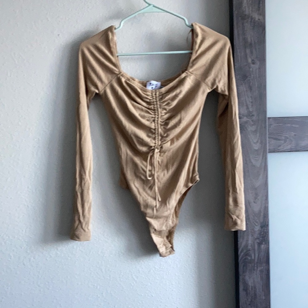 Princess Polly Camel Colored Body Suit